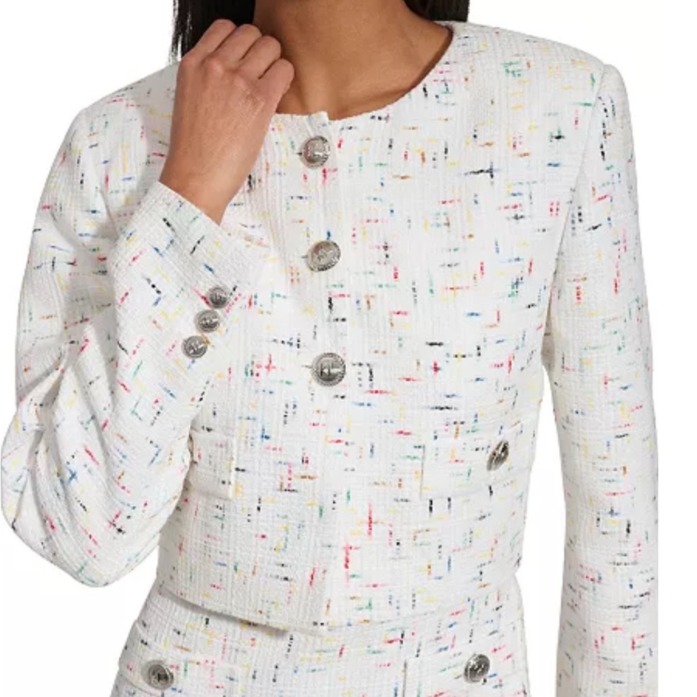 Karl Lagerfeld Multicolor Tweed Suit Set - Dress and Jacket